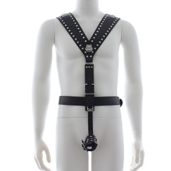 mens body harness with cock ring