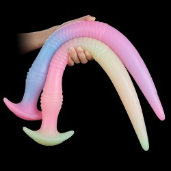 eel long silicone butt plug luminous