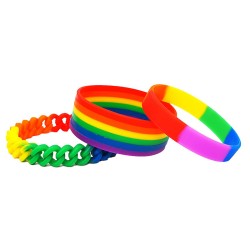 d705 lgbt rainbow silicone bracelet