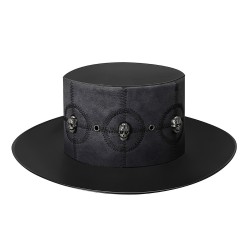 mens steampunk sutural skull hat