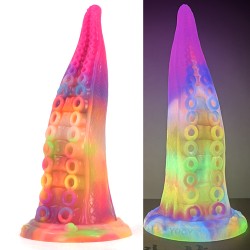 luminous silicone dildo octopus