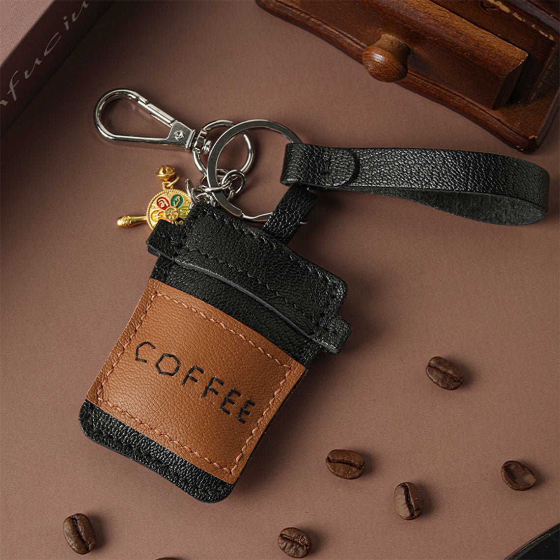 G8activist® Sheep Leather My Coffee Keychain DIY Kit - Image 2