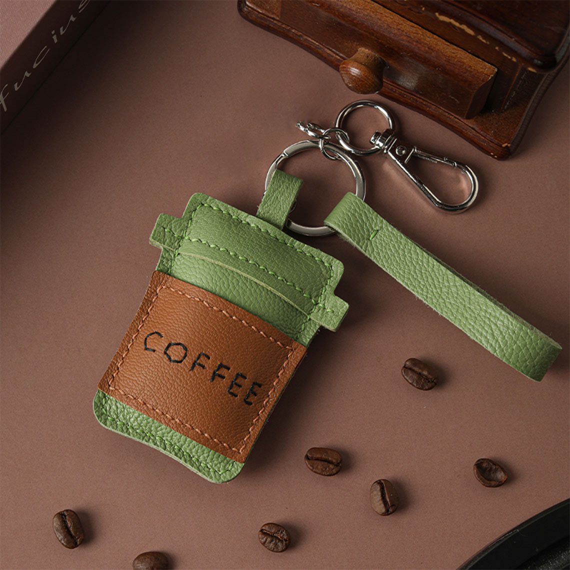 G8activist® Sheep Leather My Coffee Keychain DIY Kit - Image 6