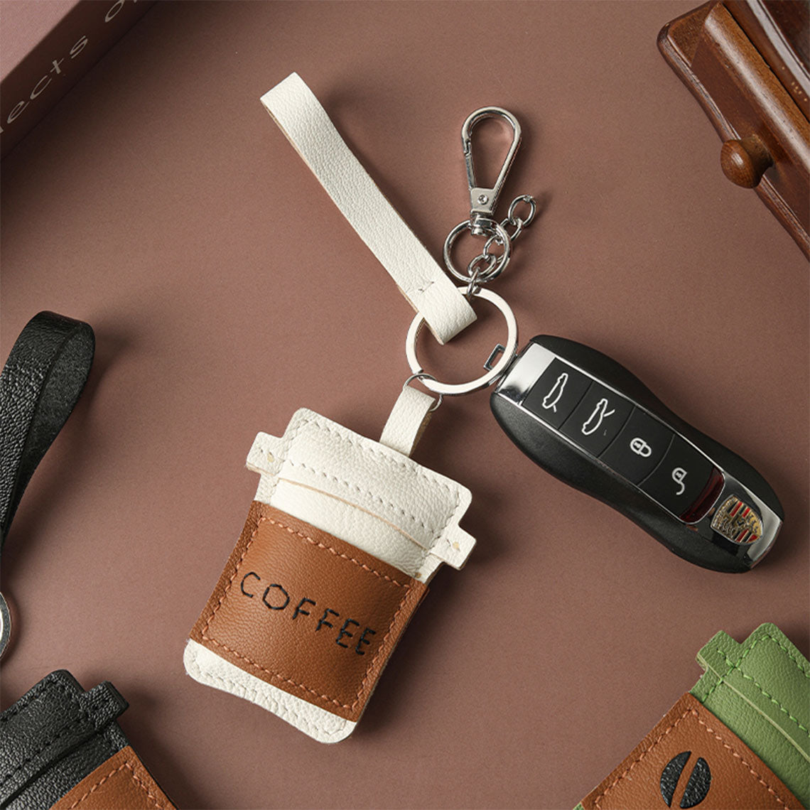 G8activist® Sheep Leather My Coffee Keychain DIY Kit - Image 5