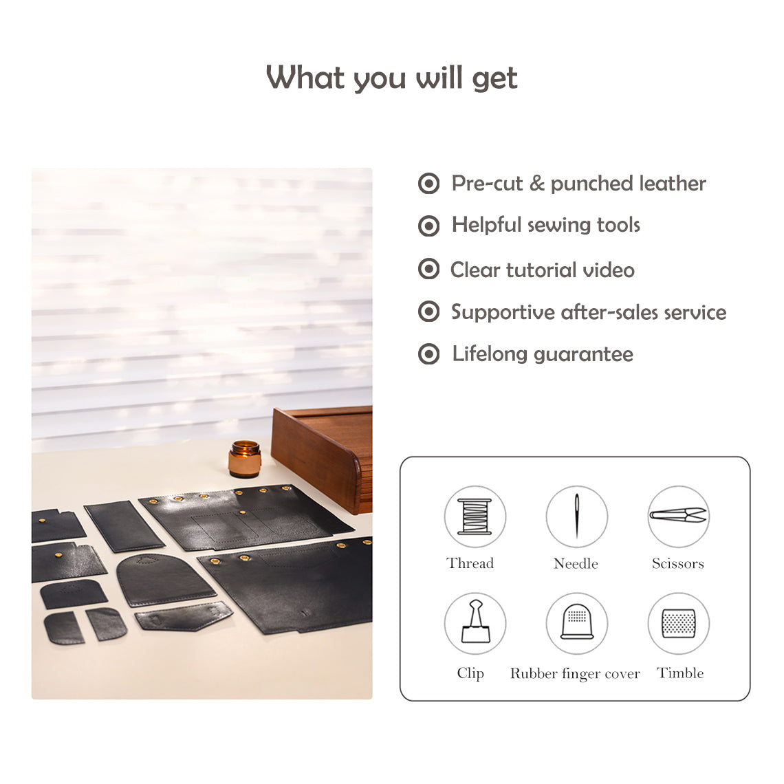 G8activist® Top Grain Leather Black Backpack DIY Kit - Image 4