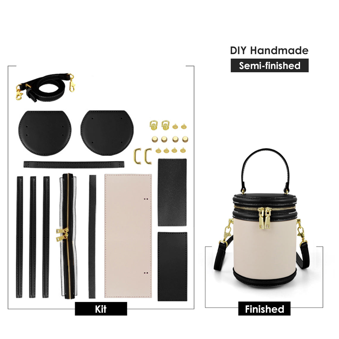 G8activist® Leather Dustbag Recycle Round Bag DIY Kits - Image 7