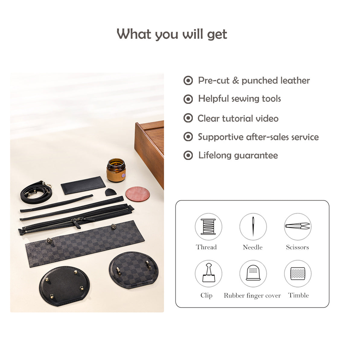 G8activist® Leather Patterns Bucket Bag DIY Kit - Image 4