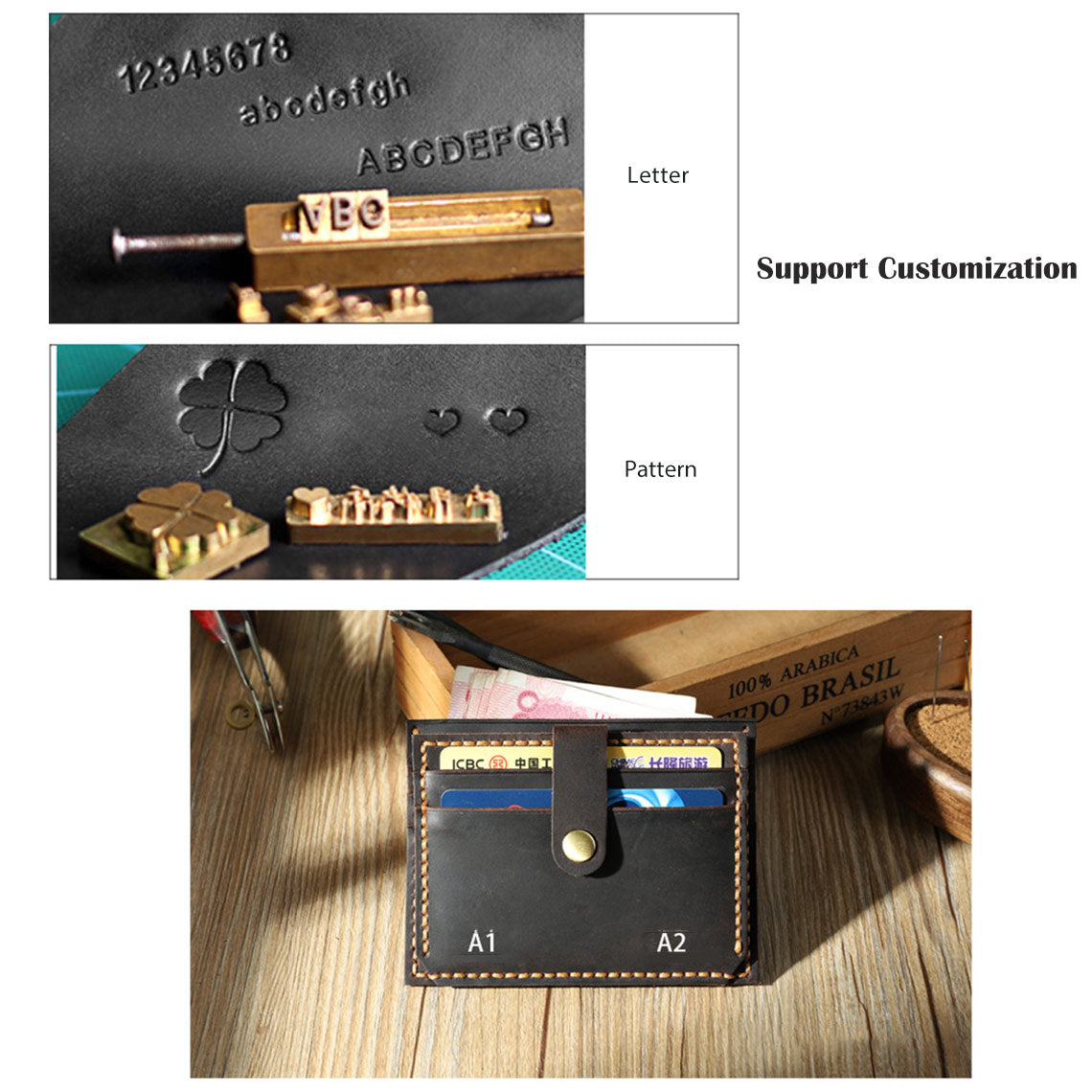 G8activist® Crazy Horse Leather Double Card Holder DIY Kits - Image 10