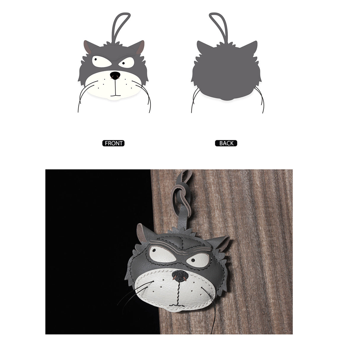 G8activist® Leather Fun Cat Keychain DIY Kit - Image 3