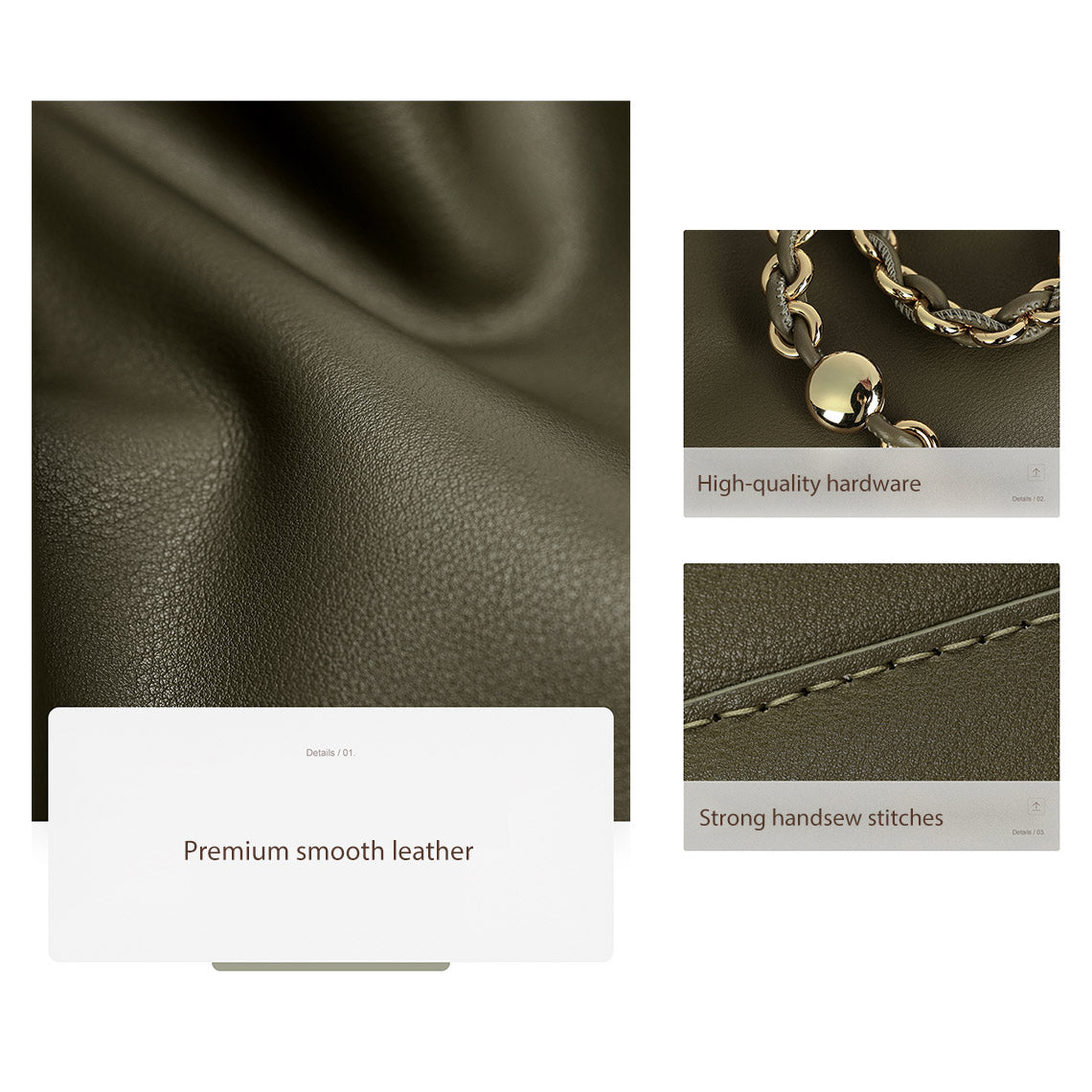 G8activist® Leather Drawstring Chain Clutch DIY Kit - Image 7