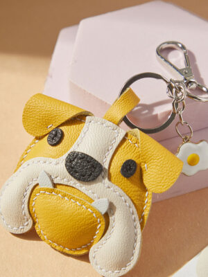 G8activist® Sheep Leather Bulldog Keychain DIY Kits
