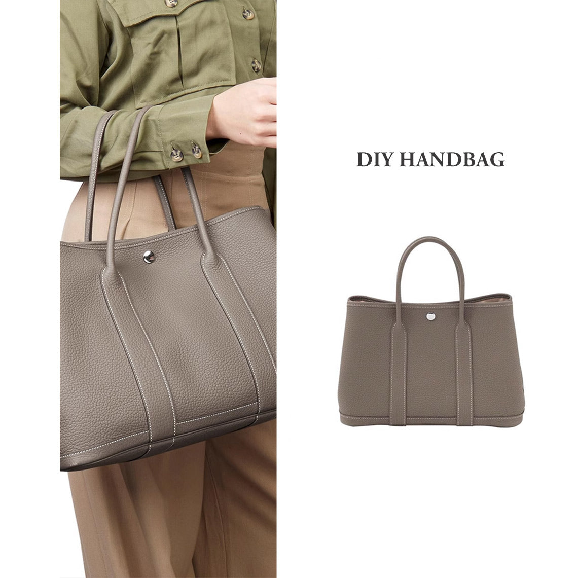 G8activist® Full Grain Leather New Garden Handbag - Advanced DIY Kits - Image 2