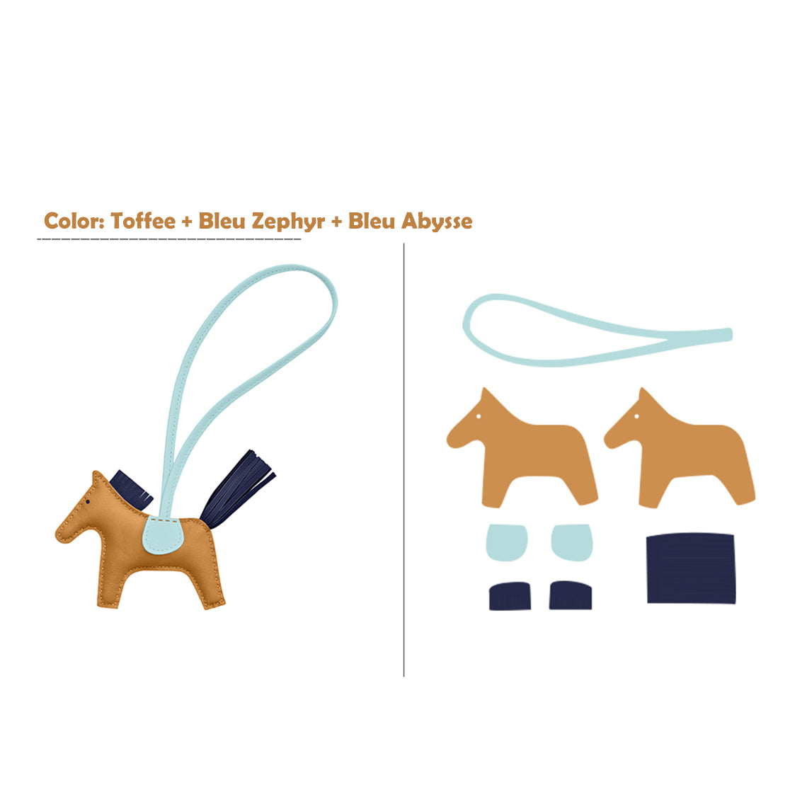 G8activist® Sheep Leather Color Horse Purse Charm DIY Kit - Image 27