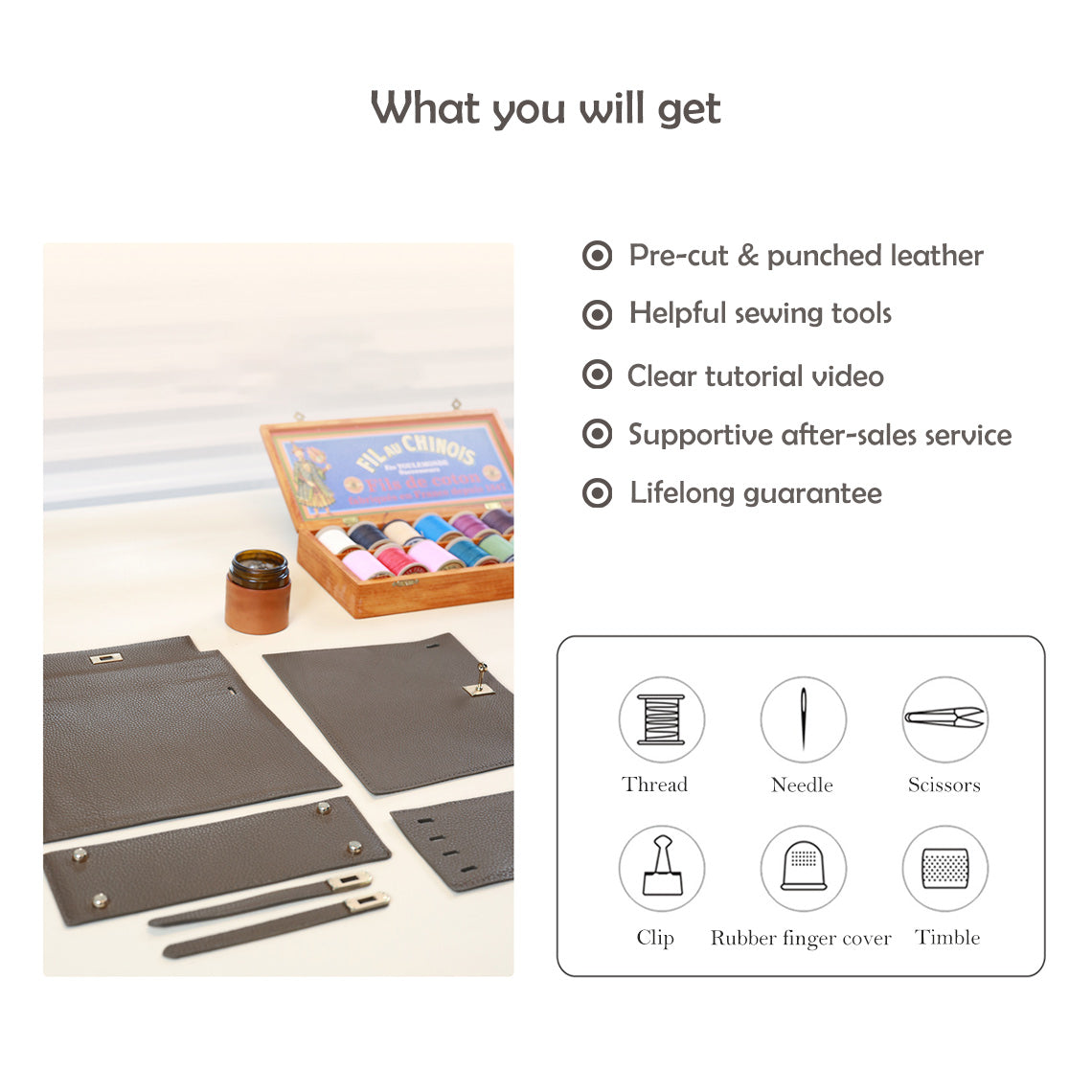 G8activist® Top Grain Leather New Kelli Bag DIY Kit - Image 5