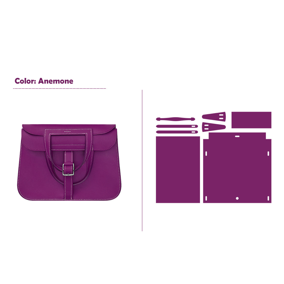 G8activist® Full Grain Leather Inspired Mini Horseshoe Bag - Advanced DIY Kits - Image 16