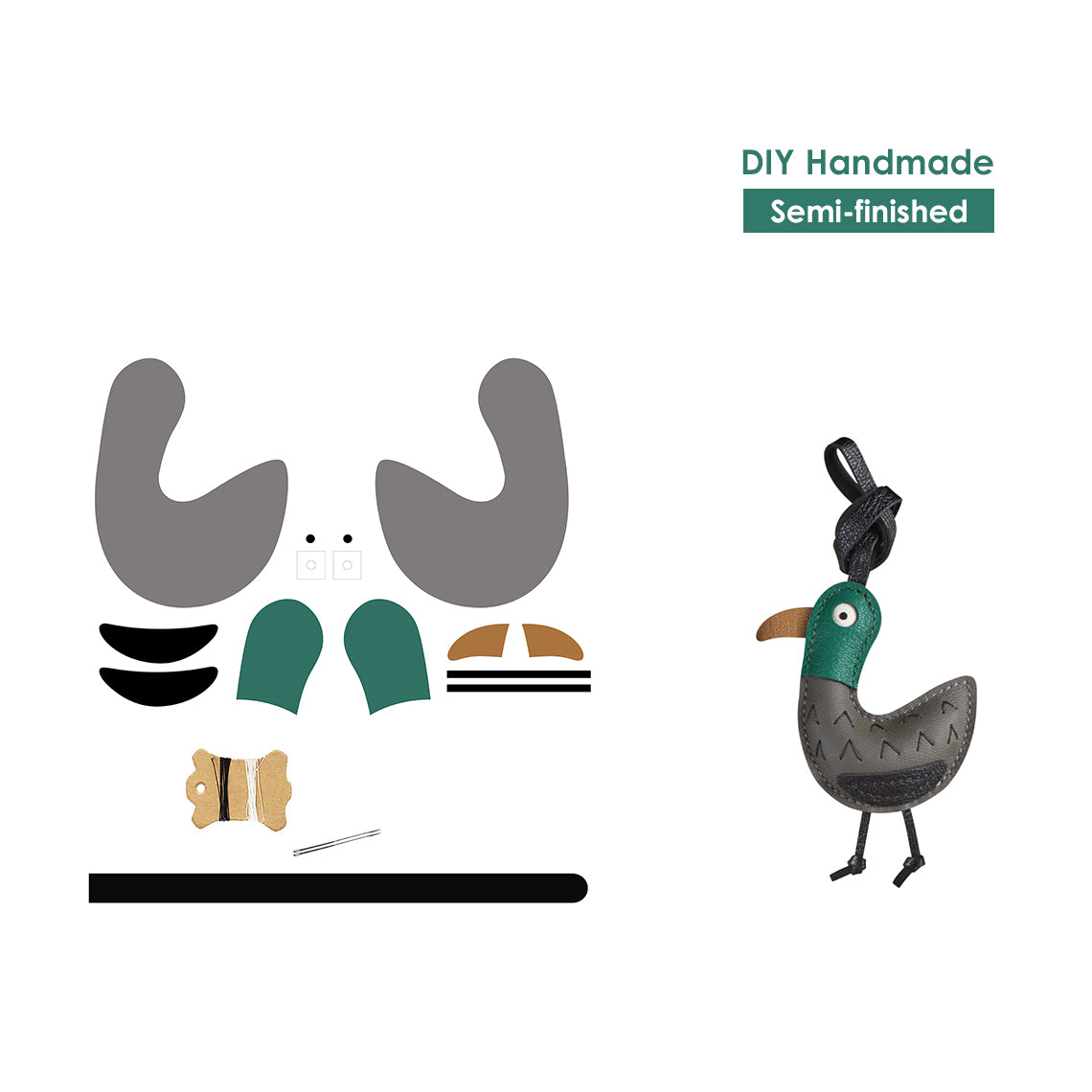 G8activist® Leather Silly Duck Keychain DIY Kit