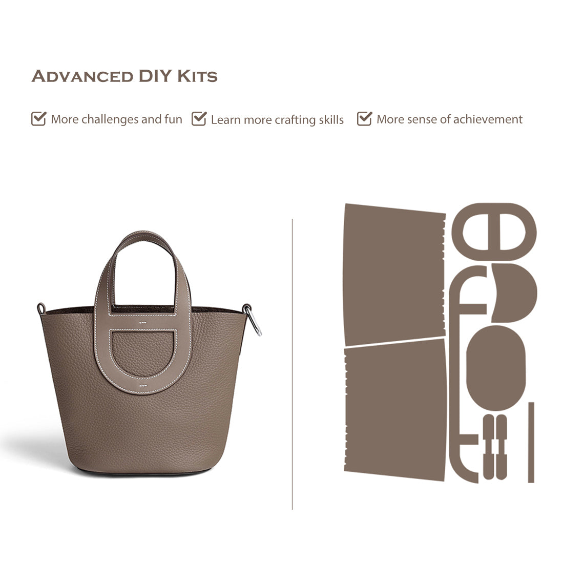 G8activist® Full Grain Leather Inspired Loop Handbag - Advanced DIY Kit - Image 26