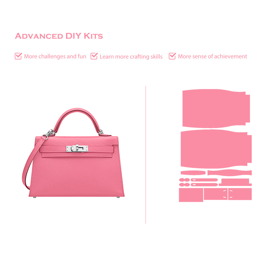 G8activist® Full Grain Leather Mini Kylie Handbag – Advanced DIY Kit