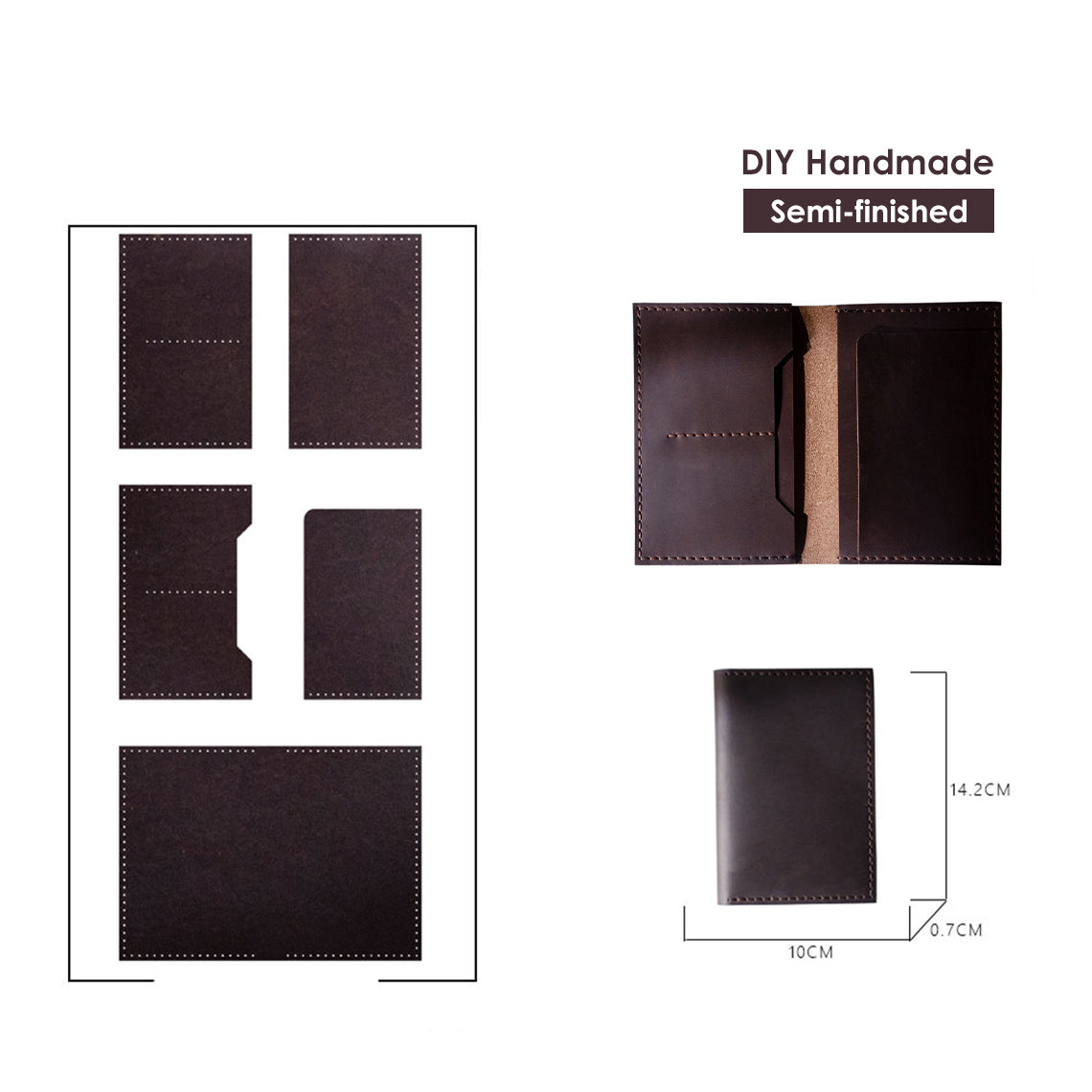 G8activist® Crazy Horse Leather Passport Travel Wallet DIY Kits