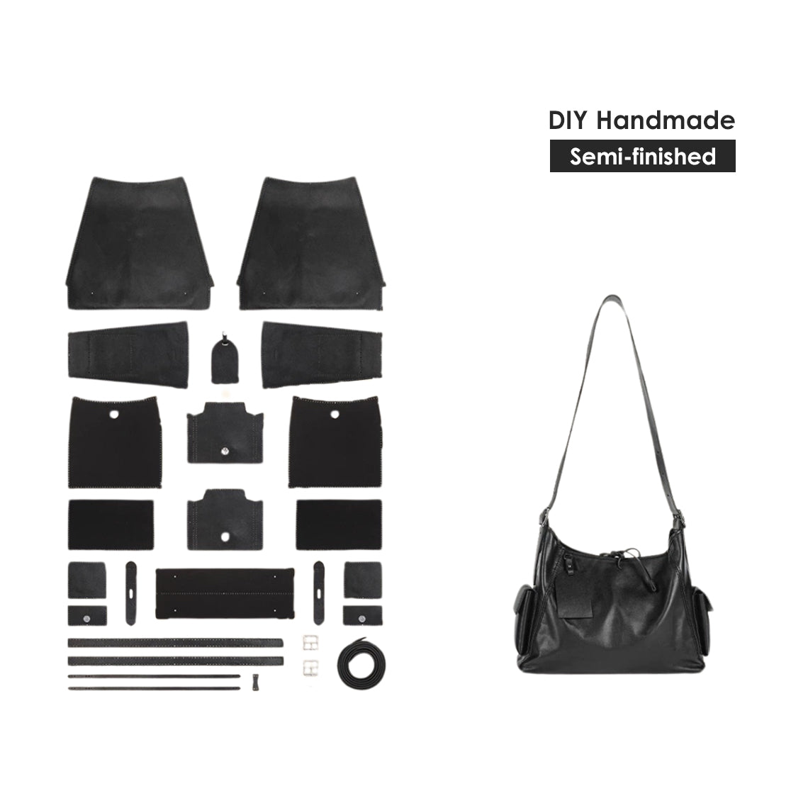 G8activist® Top Grain Leather Inspired Cargo Tote Bag DIY Kit