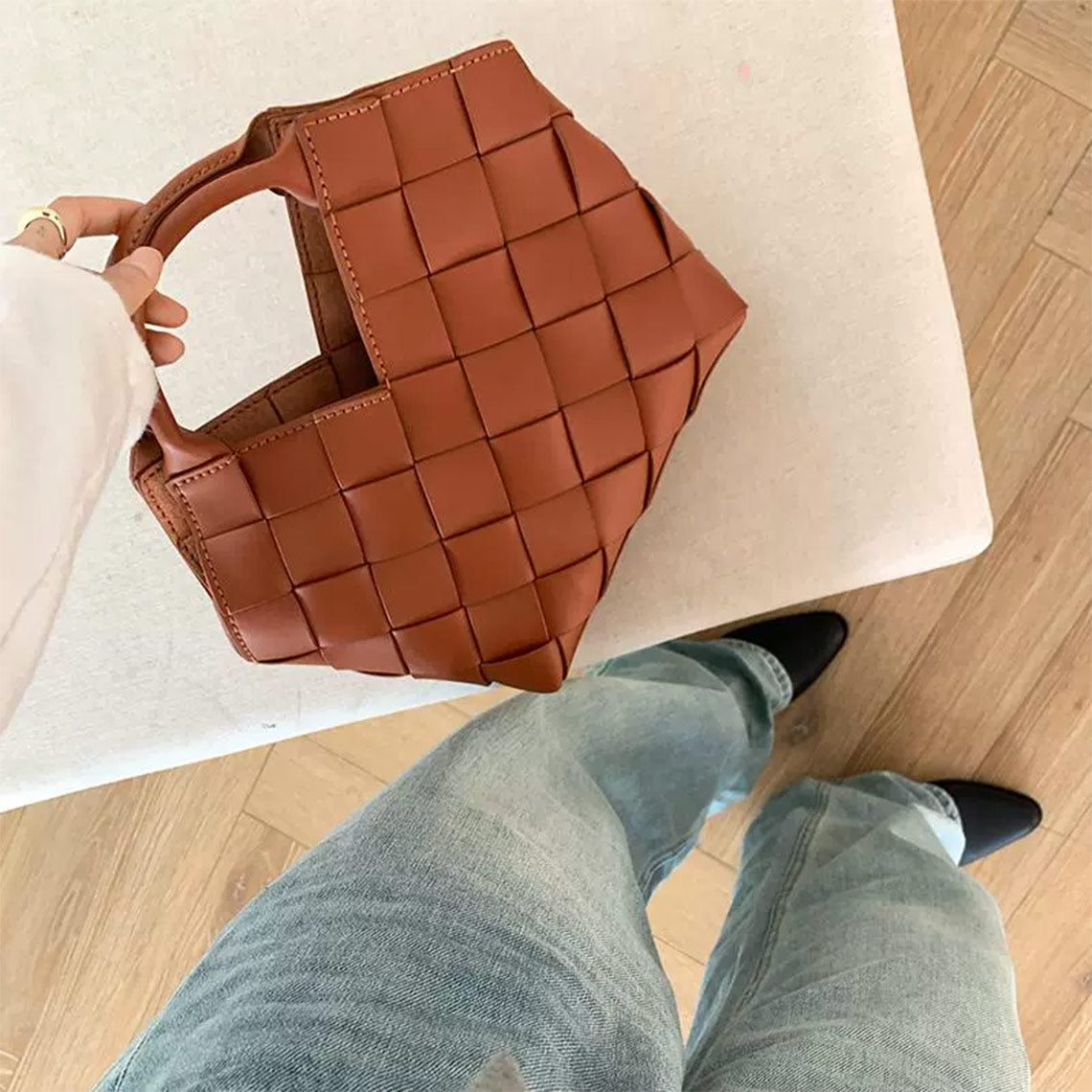 G8activist® Vegan Leather Woven Handbag DIY Kit - Image 5