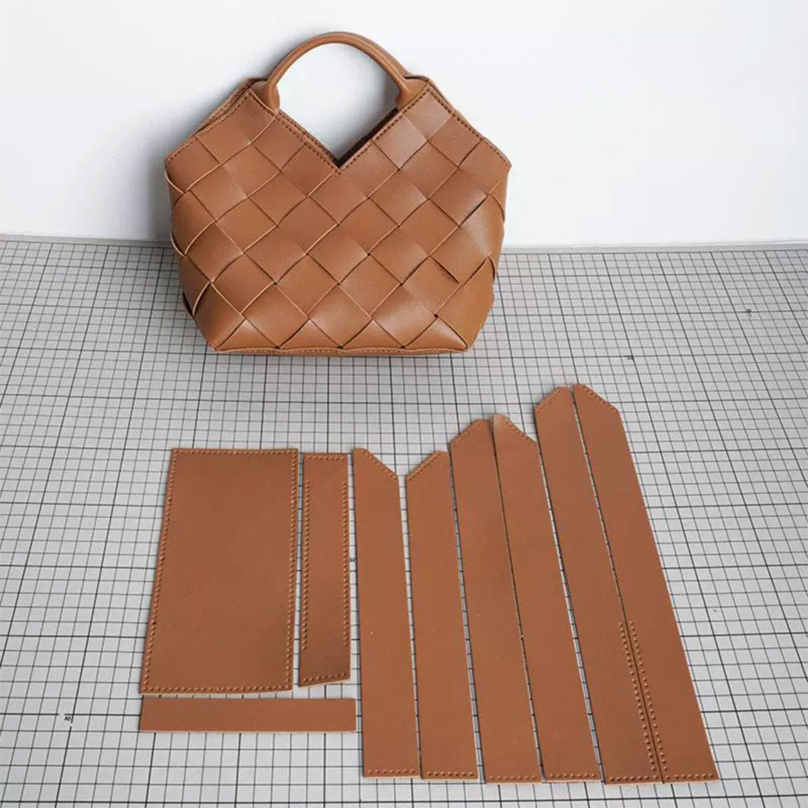 G8activist® Vegan Leather Woven Handbag DIY Kit - Image 2