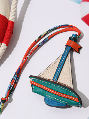 G8activist® Sheep Leather Sailboat Keychain Charm DIY Kits