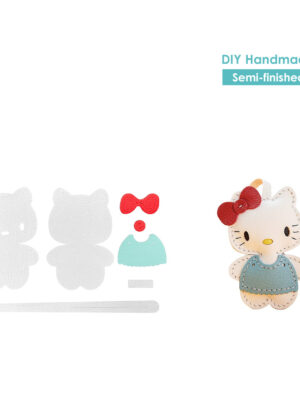 G8activist® Sheep Leather Little Kitty Keychain Charm DIY Kit