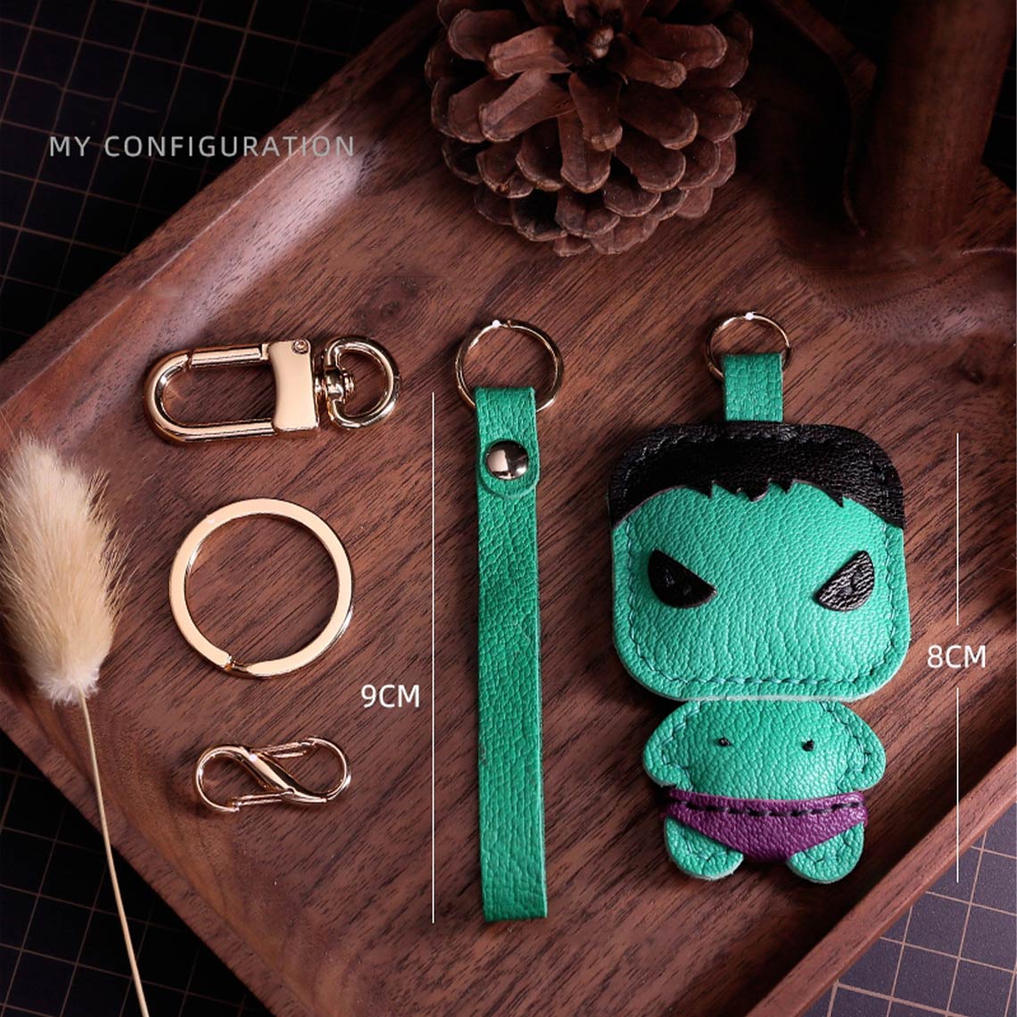 G8activist® Leather The Hulk Keychain DIY Kit - Image 2