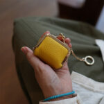 Top Grain Leather Kiss Lock Mini Bag