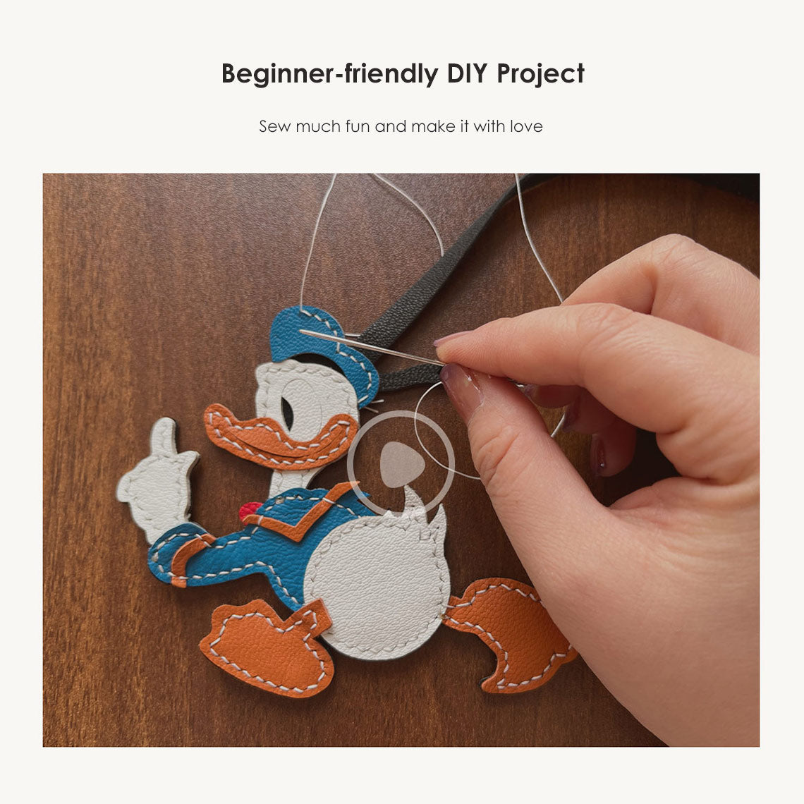 G8activist® Leather Sailor Duck Keychain DIY Kit - Image 4