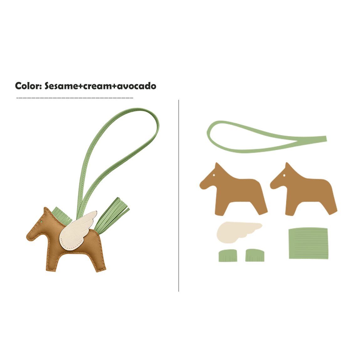 G8activist® Sheep Leather Flying Horse Charm DIY Kits - Image 9