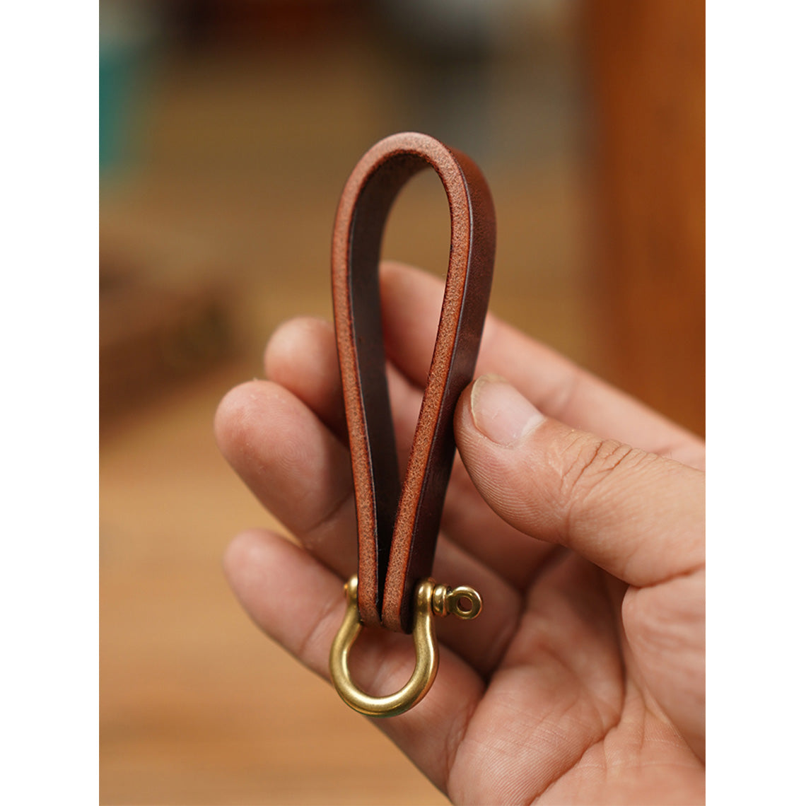 G8activist® Vegetable Tanned Leather Heavy Duty Keyring - Image 3