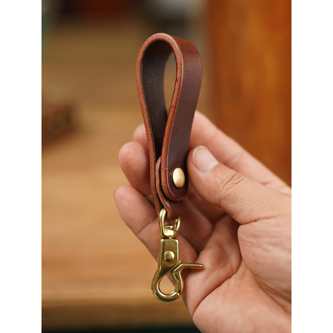 G8activist® Vegetable Tanned Leather Heavy Duty Keyring - Image 6