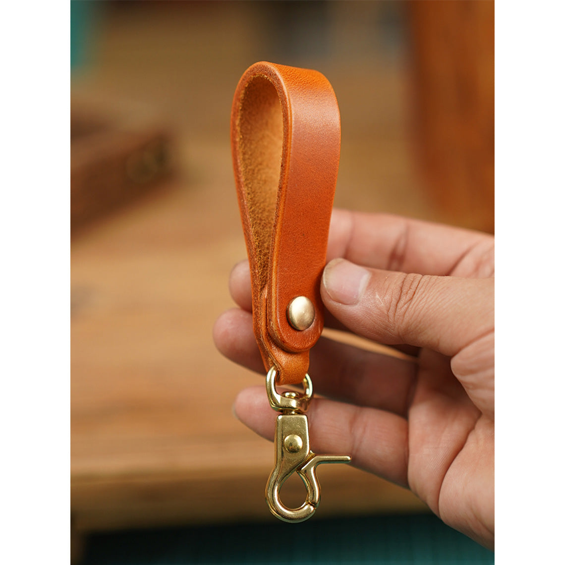 G8activist® Vegetable Tanned Leather Heavy Duty Keyring - Image 7