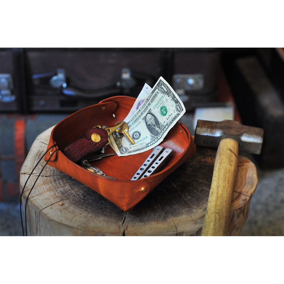 G8activist® Vegetable Tanned Leather Valet Tray - Image 5