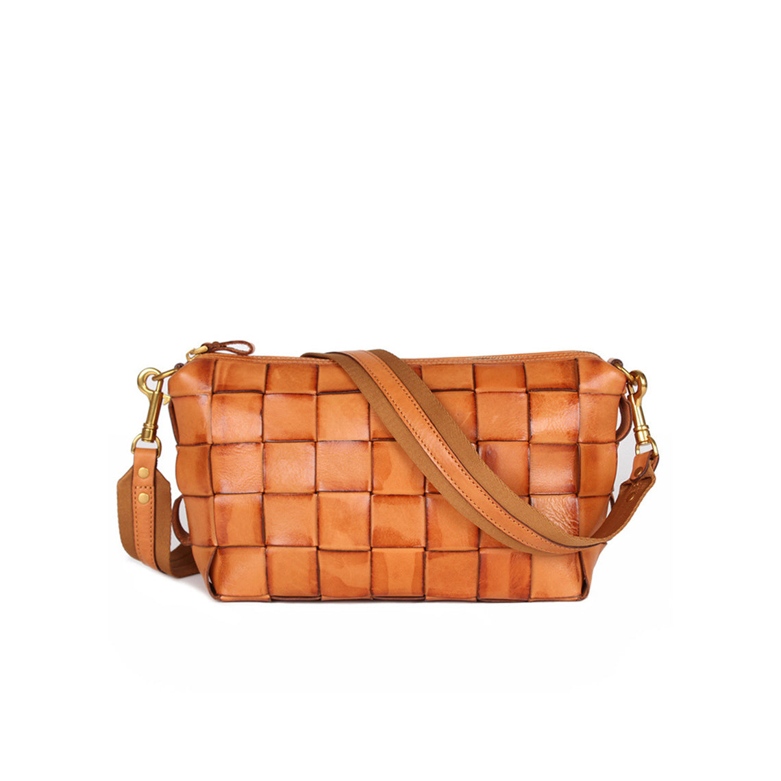 Vegetable Tanned Leather Classic Woven Bag