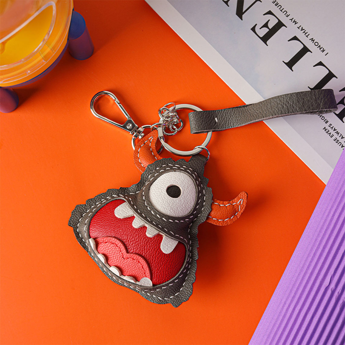 G8activist® Leather Little Monster Keychain Charm DIY Kit - Image 5