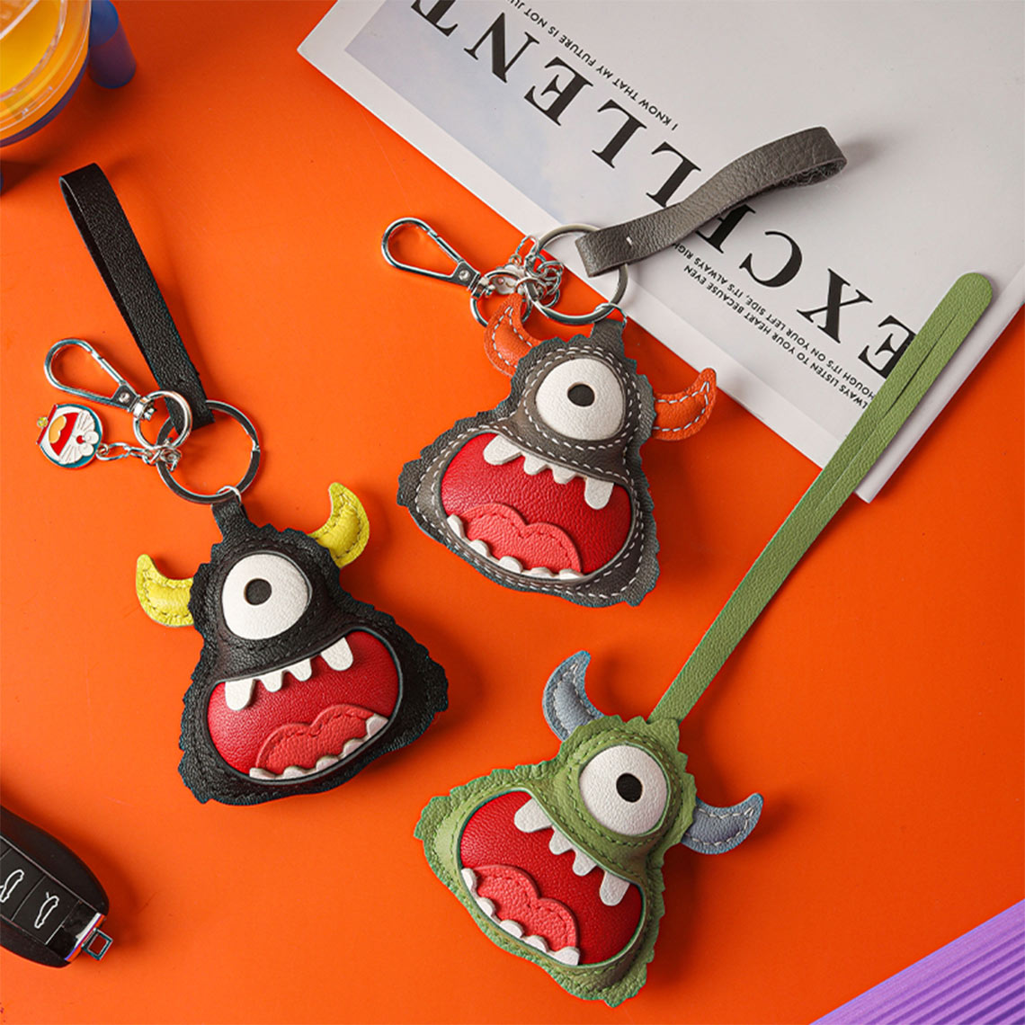 G8activist® Leather Little Monster Keychain Charm DIY Kit - Image 2