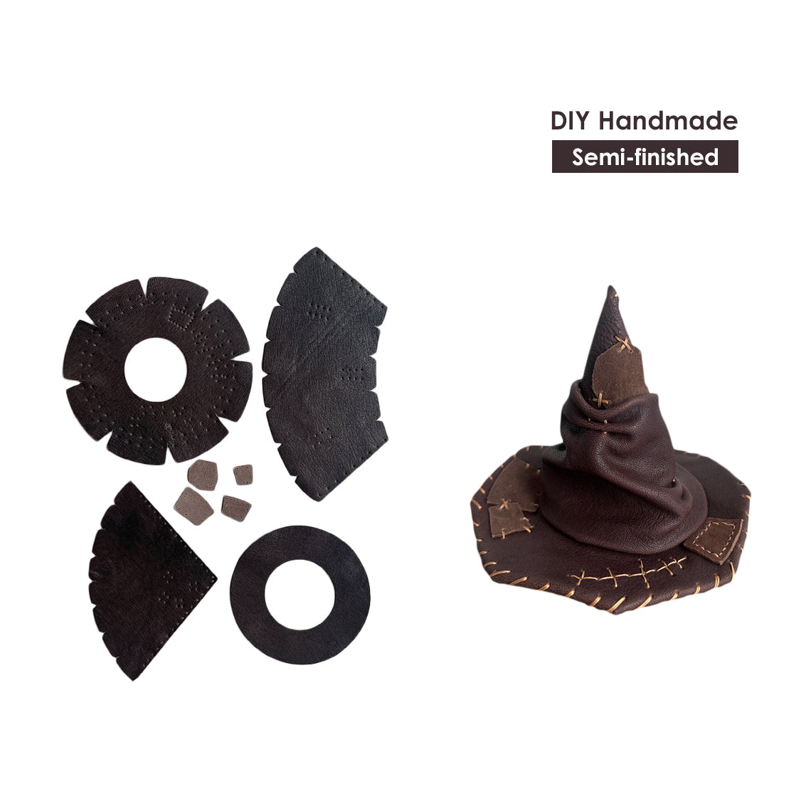 G8activist® Vegetable Tanned Leather Magic Hat Pendant DIY Kit