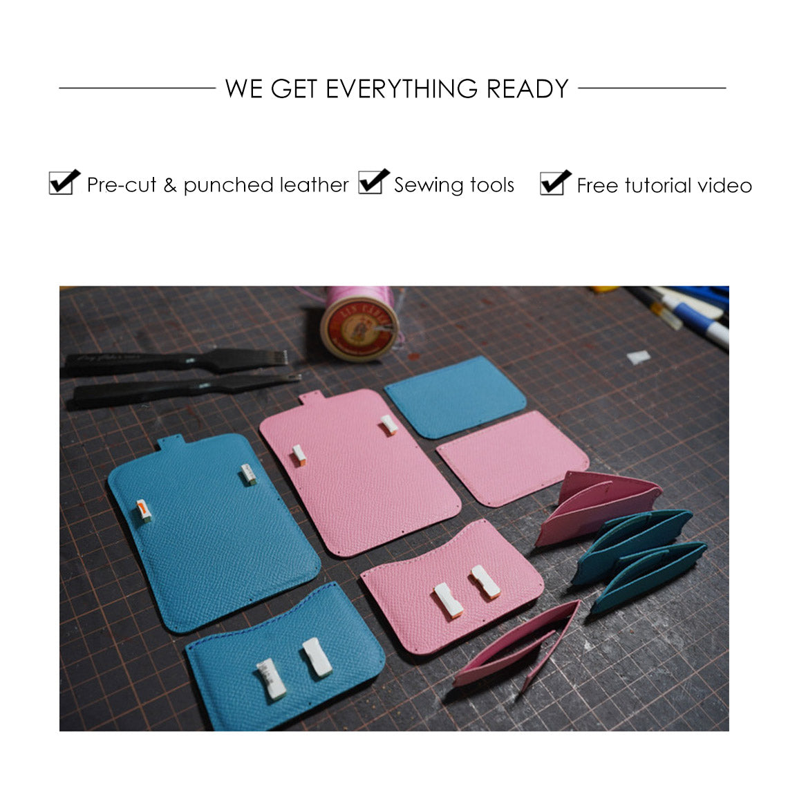 G8activist® Full Grain Leather Tofu Constance Bag Charm DIY Kits - Image 4