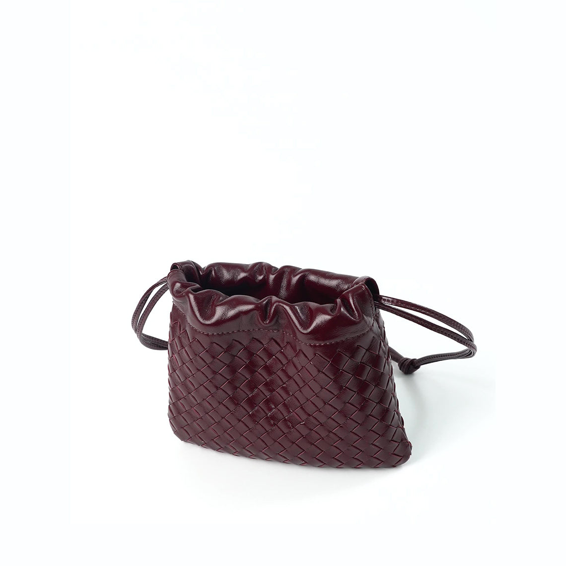 Sheep Leather Women Mini Woven Clutch - Image 10
