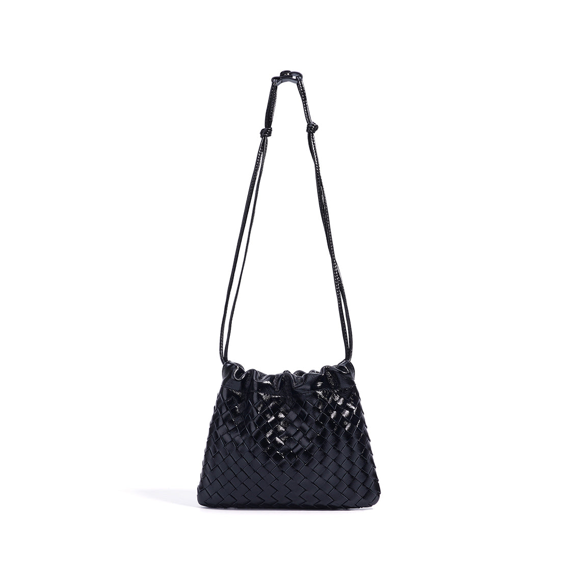 Sheep Leather Women Mini Woven Clutch