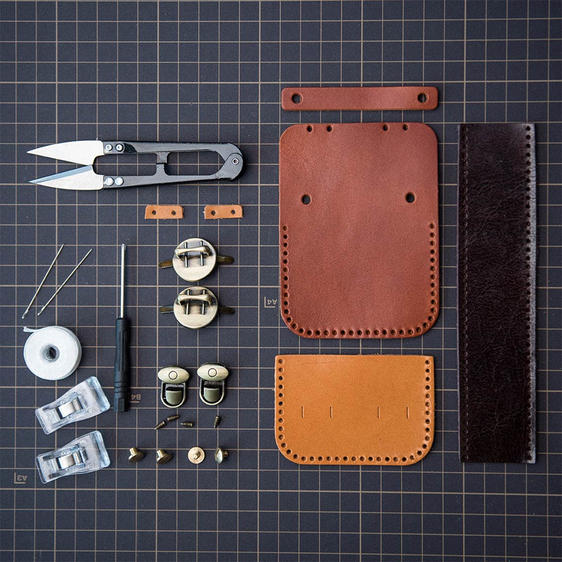 G8activist® Full Grain Leather Mini Satchel DIY Kit - Image 16