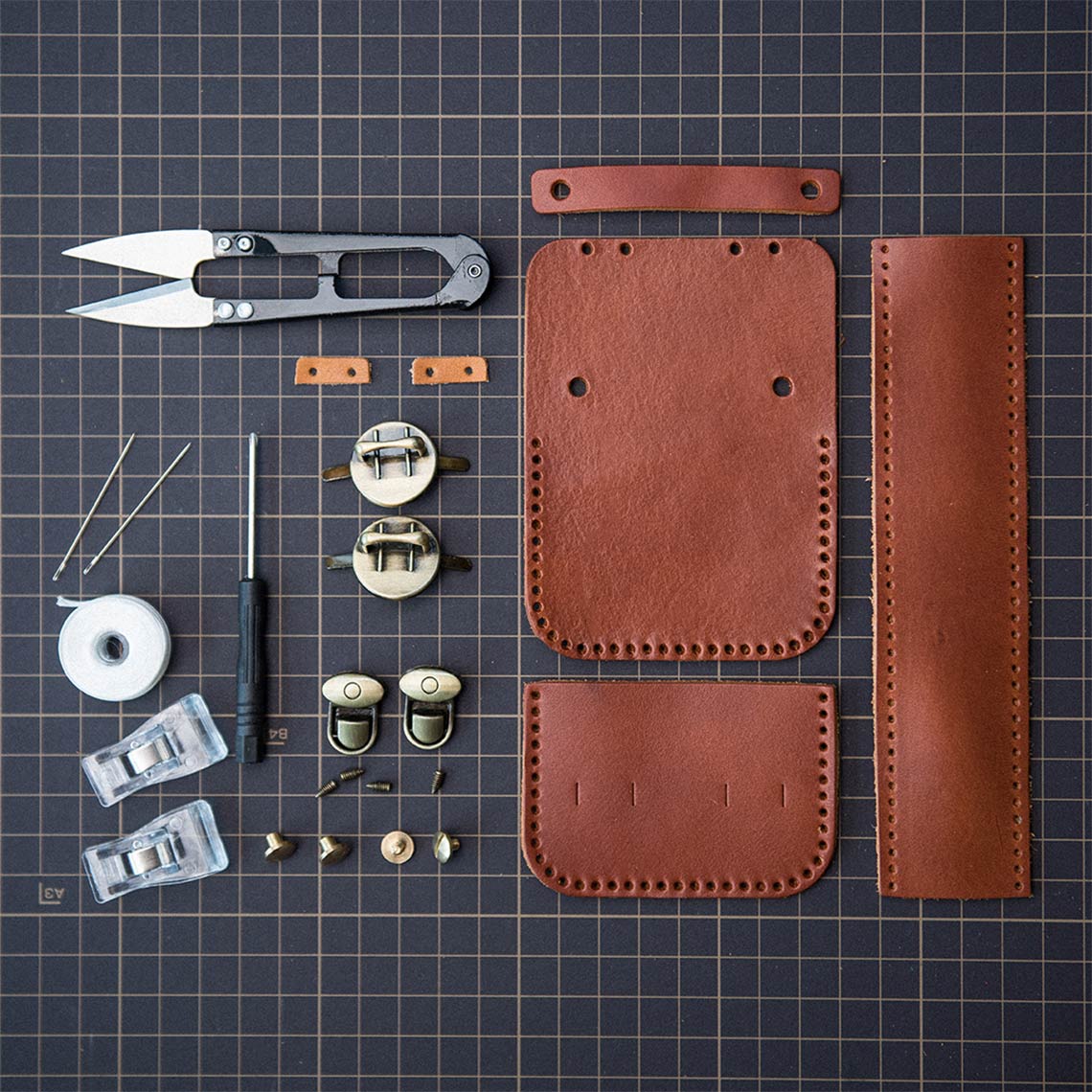 G8activist® Full Grain Leather Mini Satchel DIY Kit - Image 17