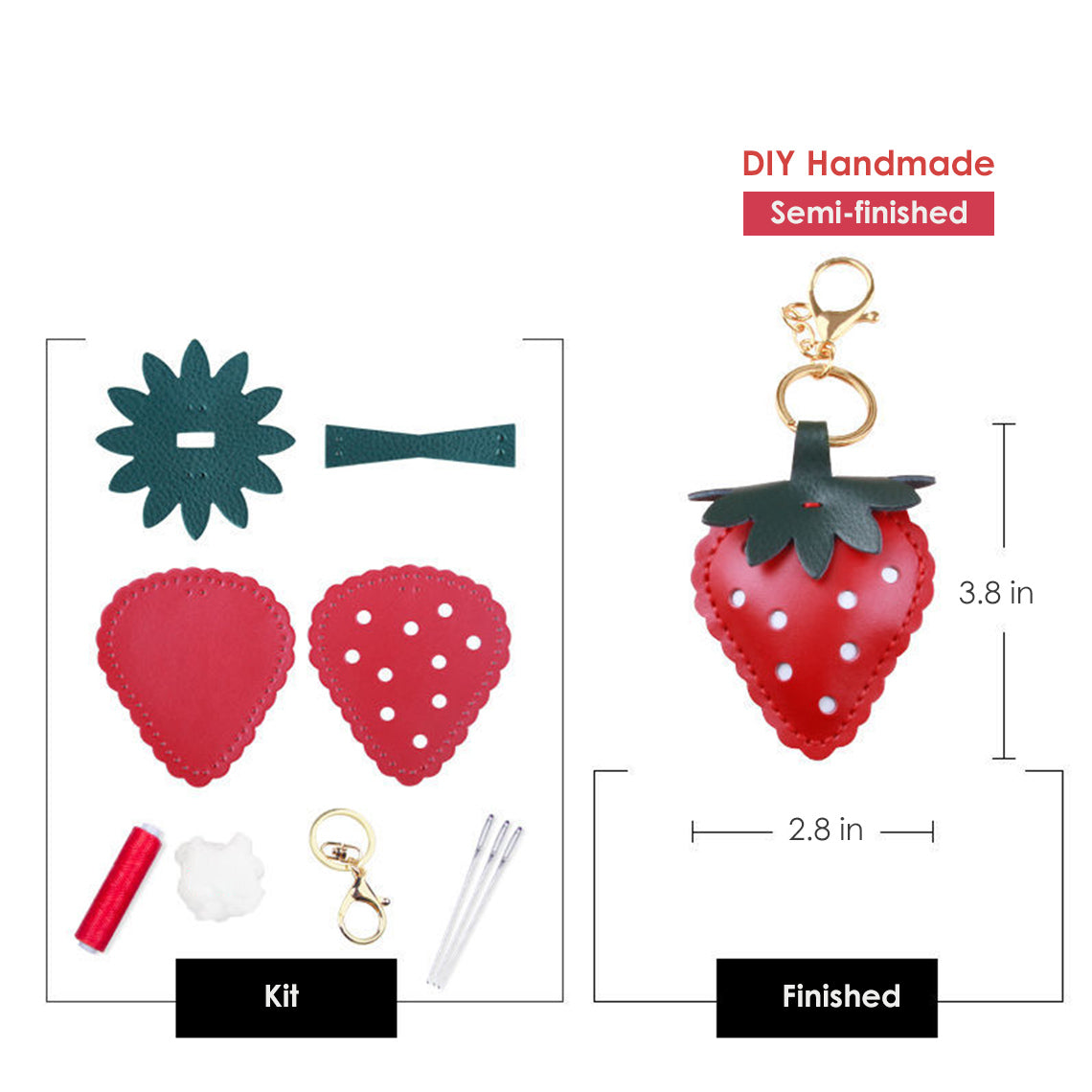G8activist® Leather Strawberry Keychain DIY Kit