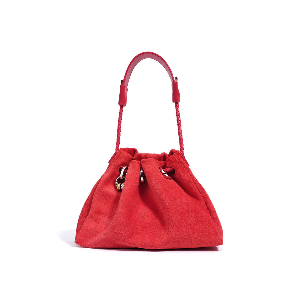 Suede Leather Summer Drawstring Shoulder Bag - Image 11