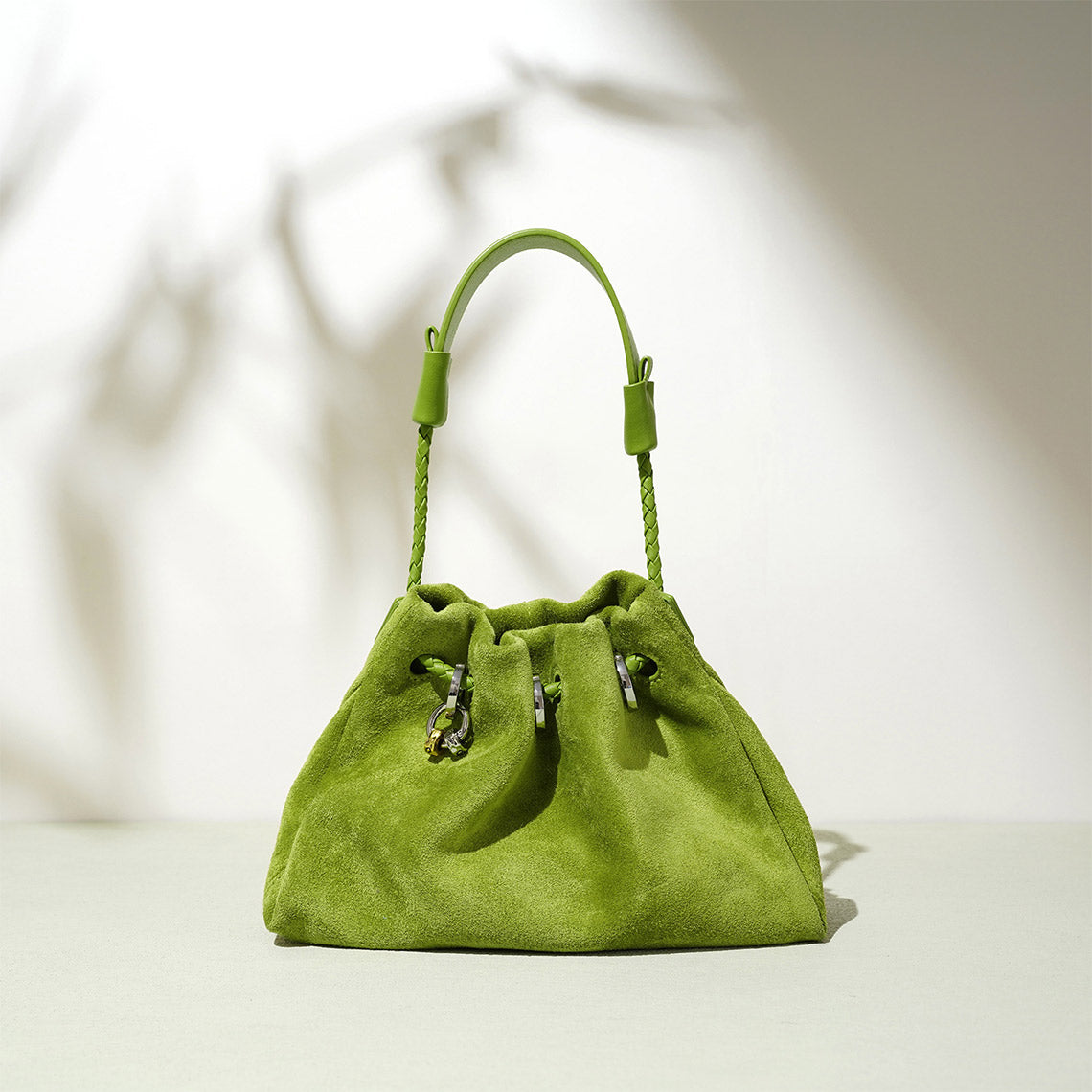 Suede Leather Summer Drawstring Shoulder Bag - Image 3