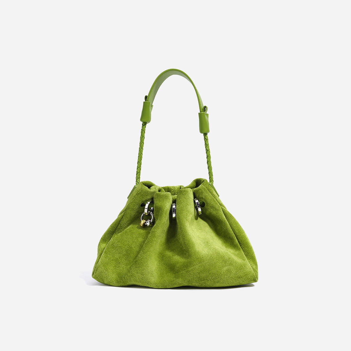 Suede Leather Summer Drawstring Shoulder Bag - Image 2