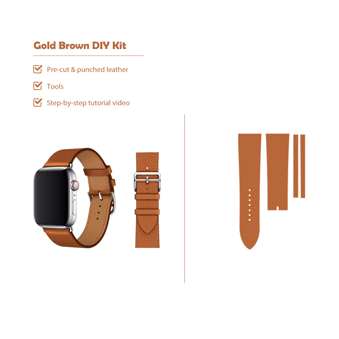 G8activist® Full Grain Leather Apple Watch Band DIY Kits - Image 11